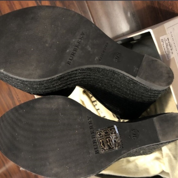 Black Burberry espadrille in london satin abbott - Picture 4 of 4